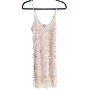 Aqua Crochet White Dress